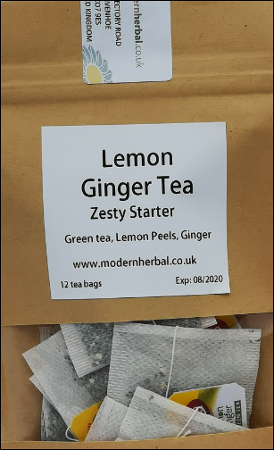 lemon and ginger tea